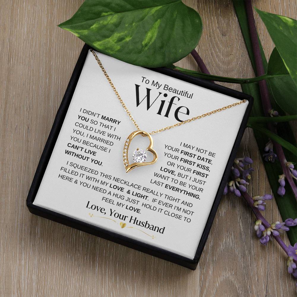 To My Beautiful Wife | Forever Love Necklace - WB2D