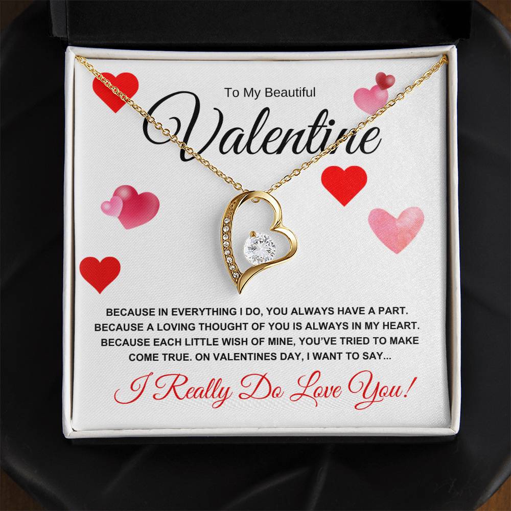 To My Beautiful Valentine – Forever Love Necklace