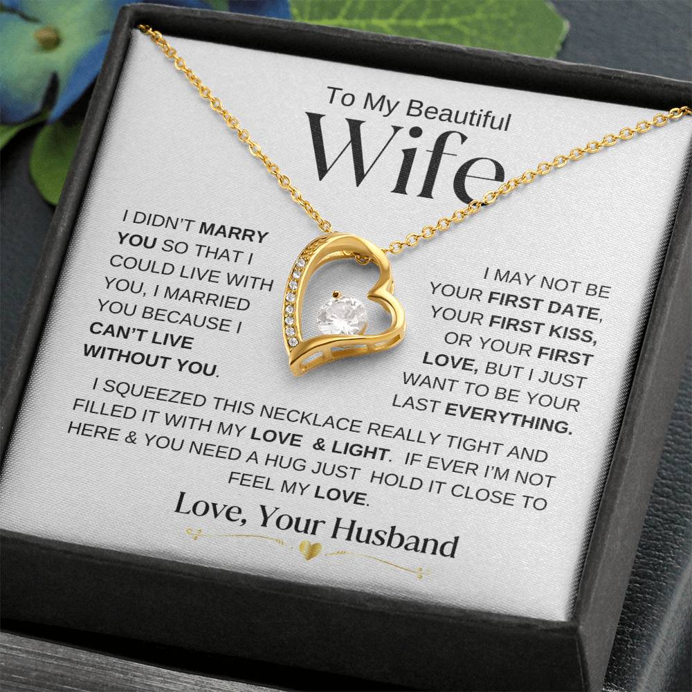 To My Beautiful Wife | Forever Love Necklace - WB2D