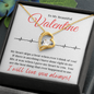 To My Beautiful Valentine | For Wife, Future Wife, Fiancé, Soulmate | Heart Skips A Beat | Forever Love Necklace