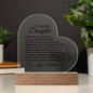 To My Daughter | Never Forget that I Love You Acrylic Plaque | Love Mom