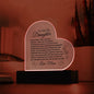 To My Daughter | Never Forget that I Love You Acrylic Plaque | Love Mom