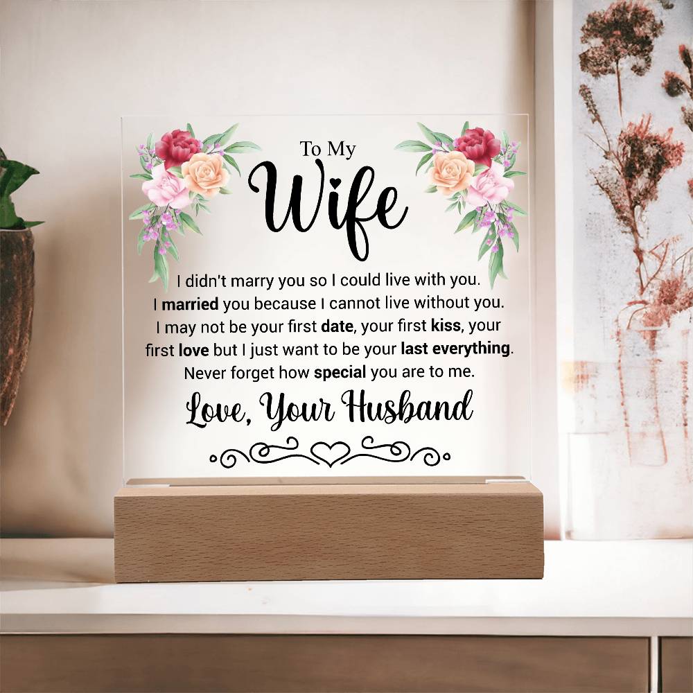 To My Wife | Never Forget How Special You Are | Acrylic Plaque