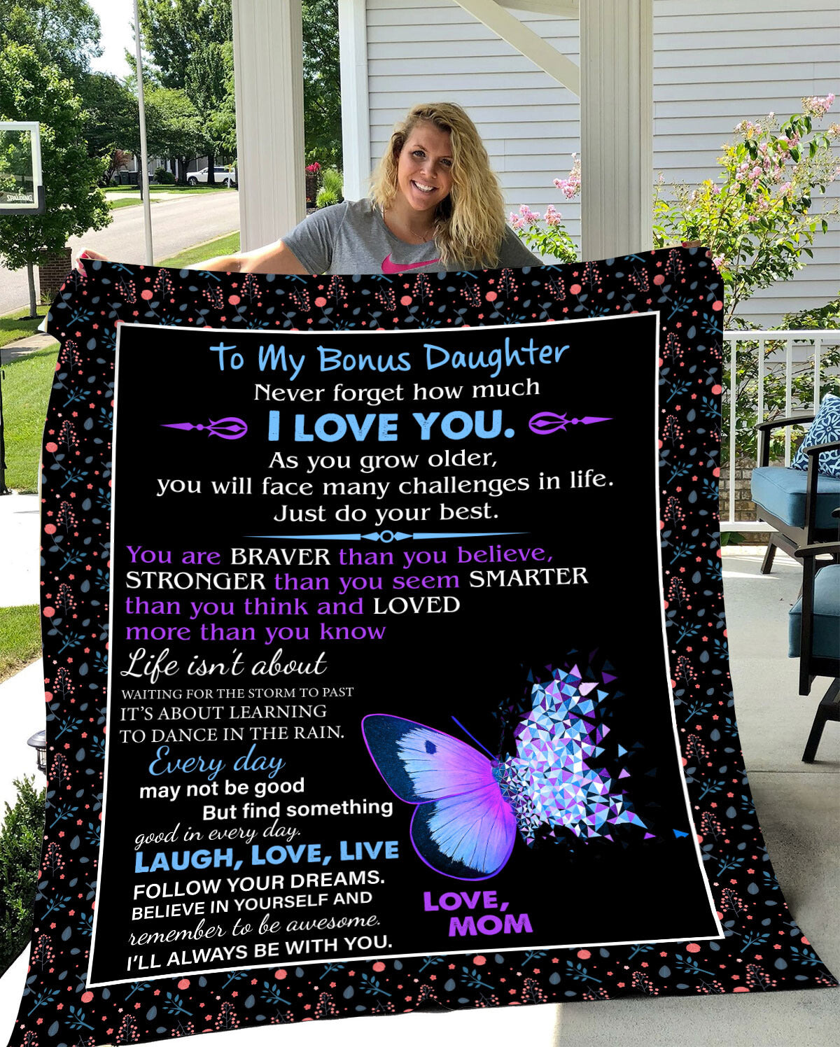 To My Bonus Daughter | Never forget how much I LOVE YOU | Arctic Fleece Blanket 50x60