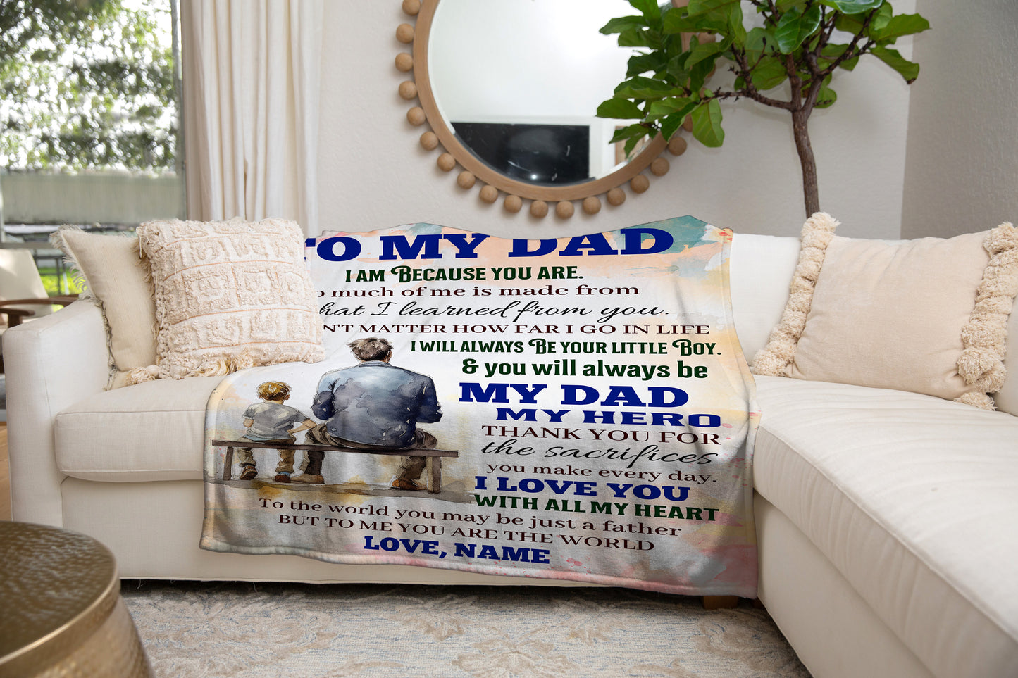To My Dad | My Hero - Arctic Fleece Blanket 50x60