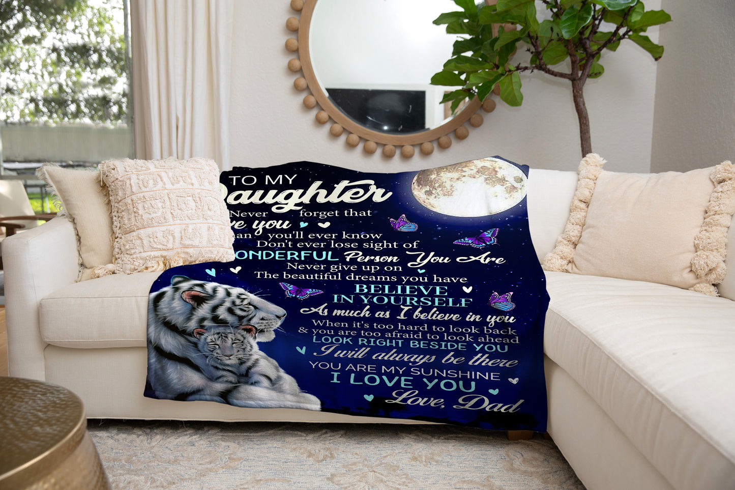 To My Daughter, Never Forget Blanket | Valentine's Day, Birthday, College Gift