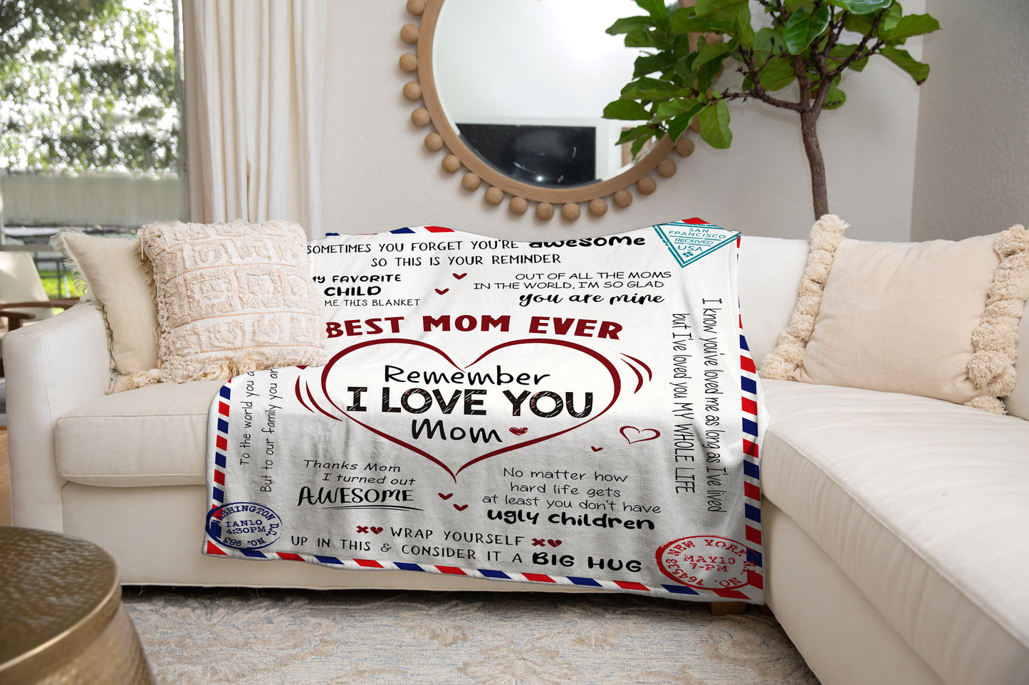 Best Mother Ever Blanket | Valentine's Day Gift, Birthday Gift, Christmas Gift