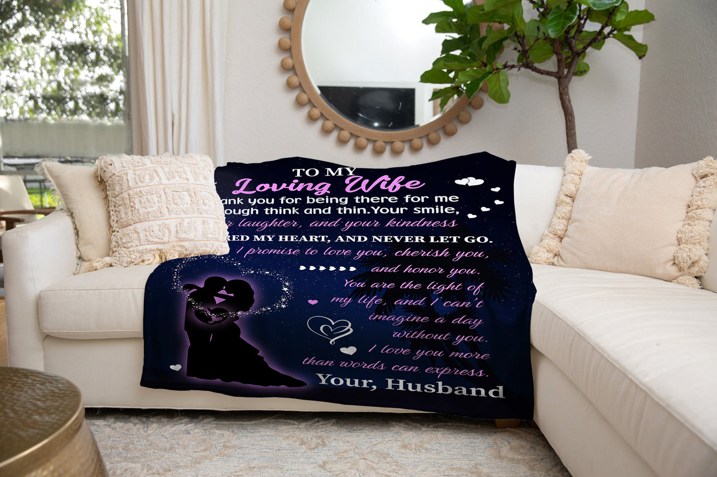 To My Loving Wife Blanket | Christmas Gift, Mother's Day Gift, Birthday Gift