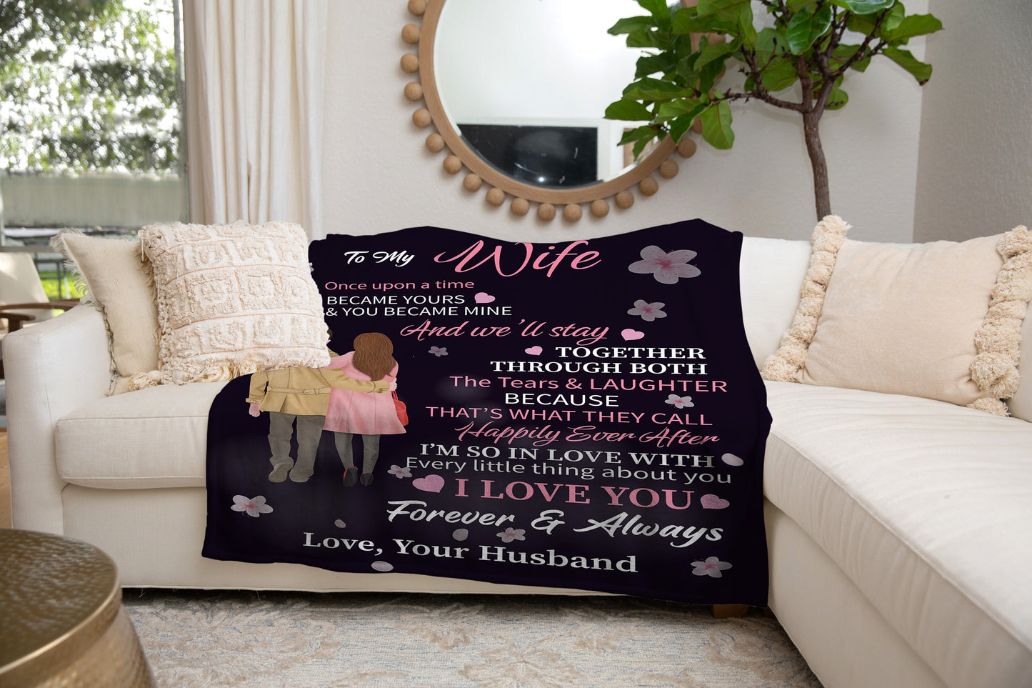 To My Wife, I'm So In Love With You Blanket, Valentine's Day Gift, Birthday Gift, Christmas Gift