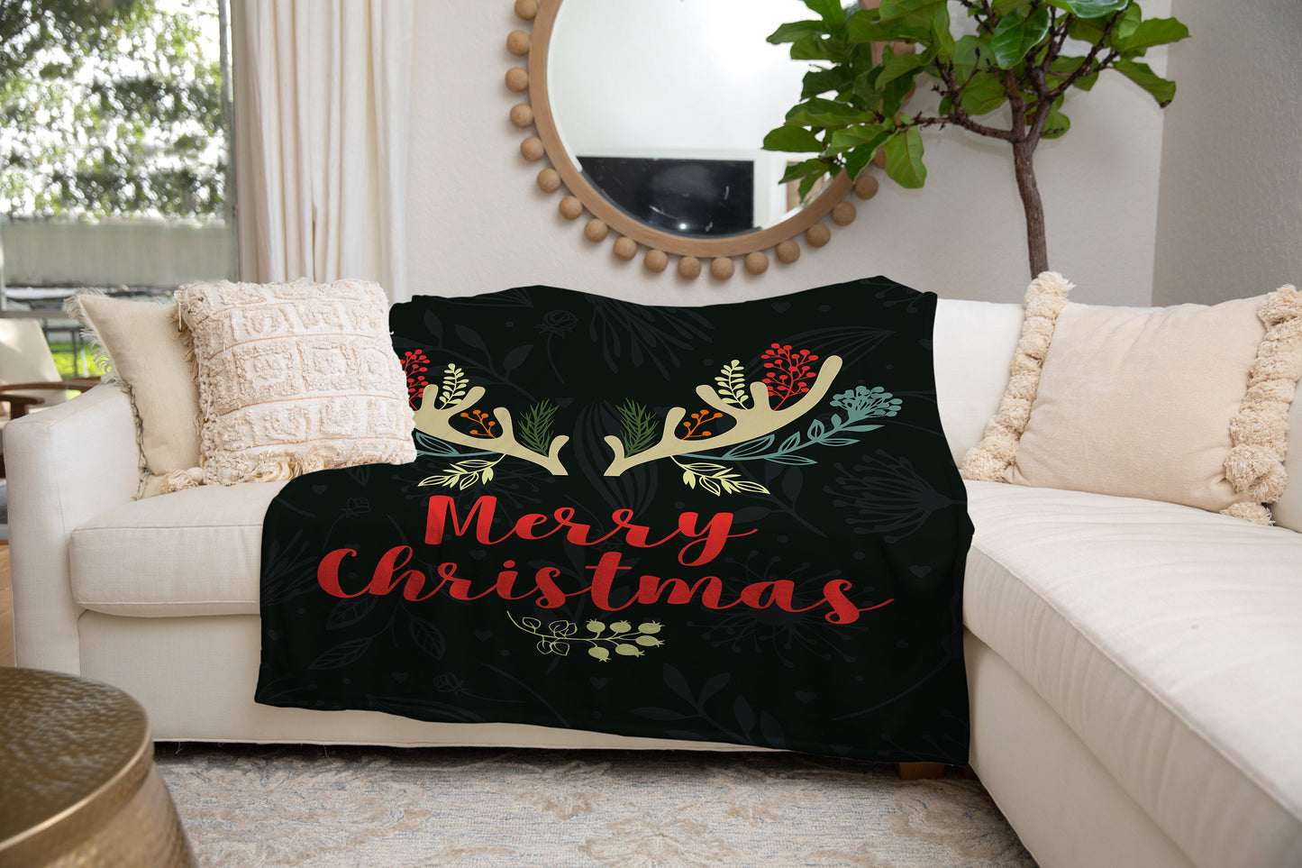 Merry Christmas Blanket, Christmas Gift for Mom, Dad, Kids