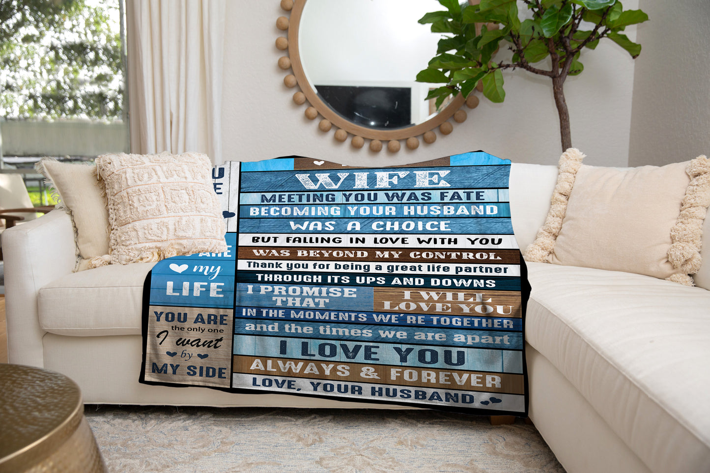 To My Wife, You Are My Love Blanket | Christmas Gift, Mother's Day Gift