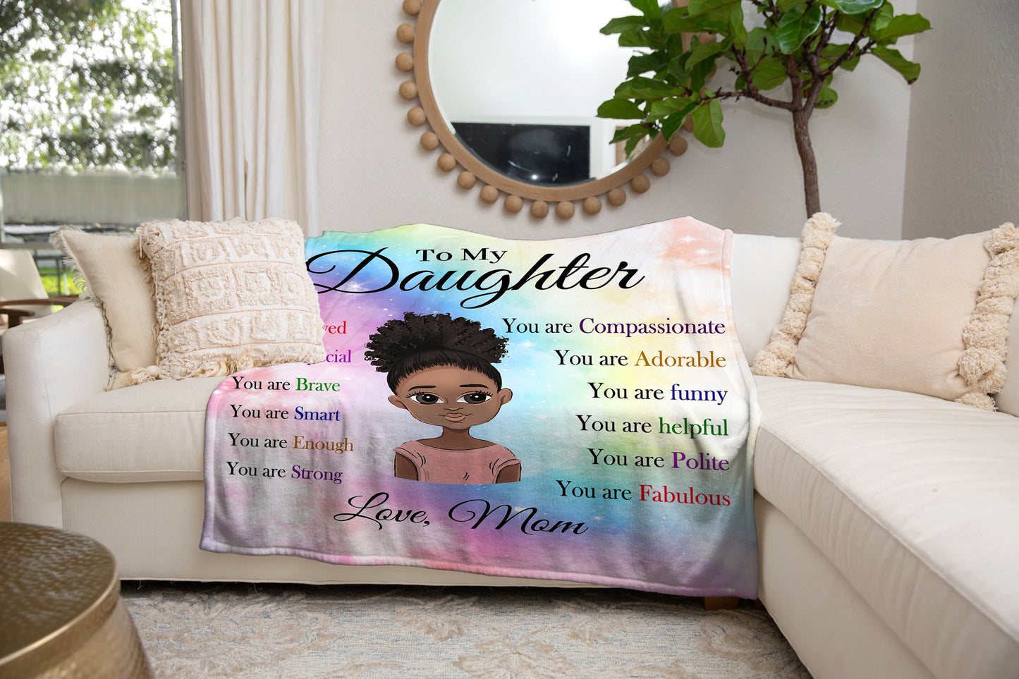 To My Daughter, You are Fabulous Blanket | Birthday Gift, Special Occasion Gift, Christmas Gift