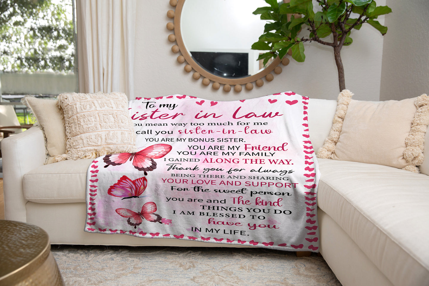 To My Sister-in Law Blanket | Birthday Gift, Christmas Gift, Valentine's Day Gift