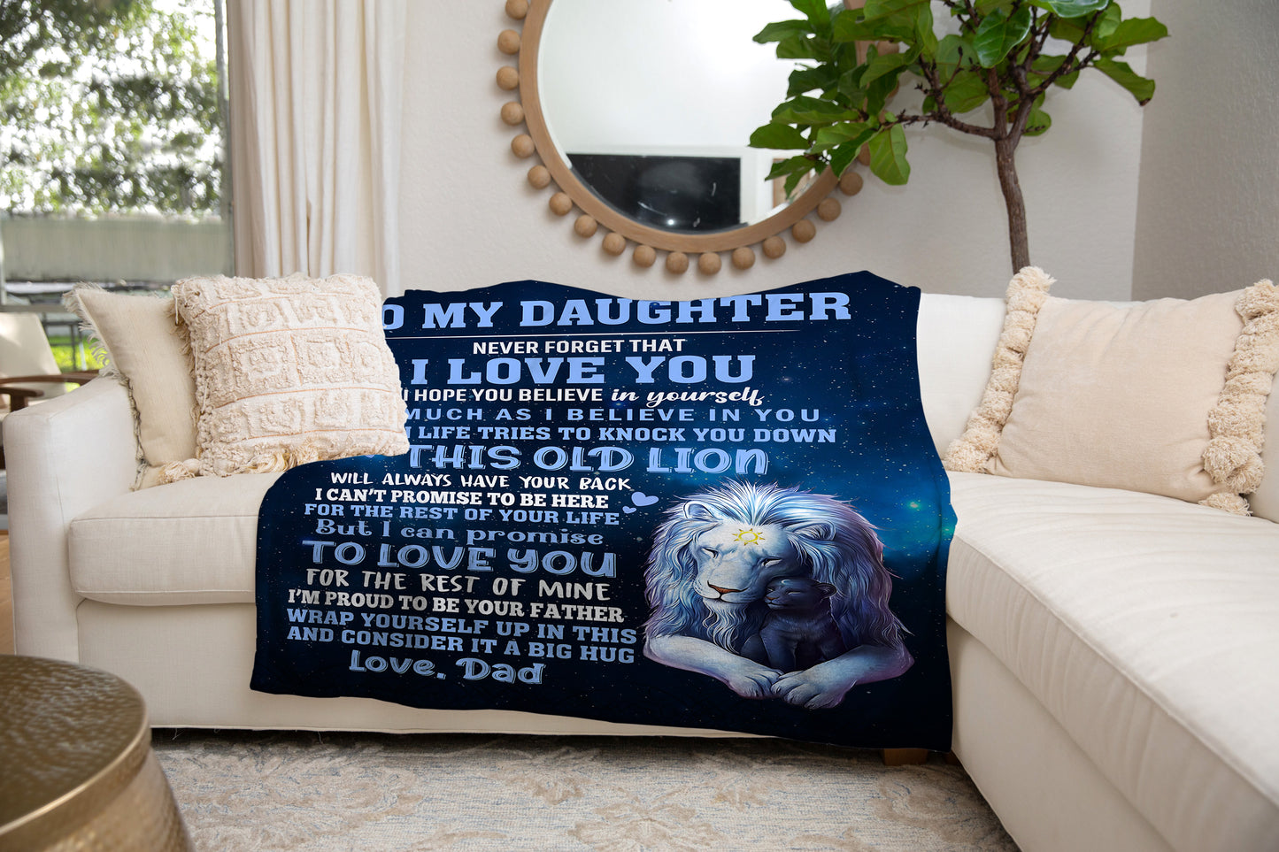 To My Daughter, I Love You Blanket | Valentine's Day, College, Birthday Gift