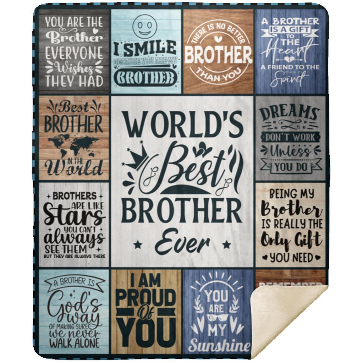 World's Best Brother Blanket | Birthday, Christmas, Valentine's Day Gift