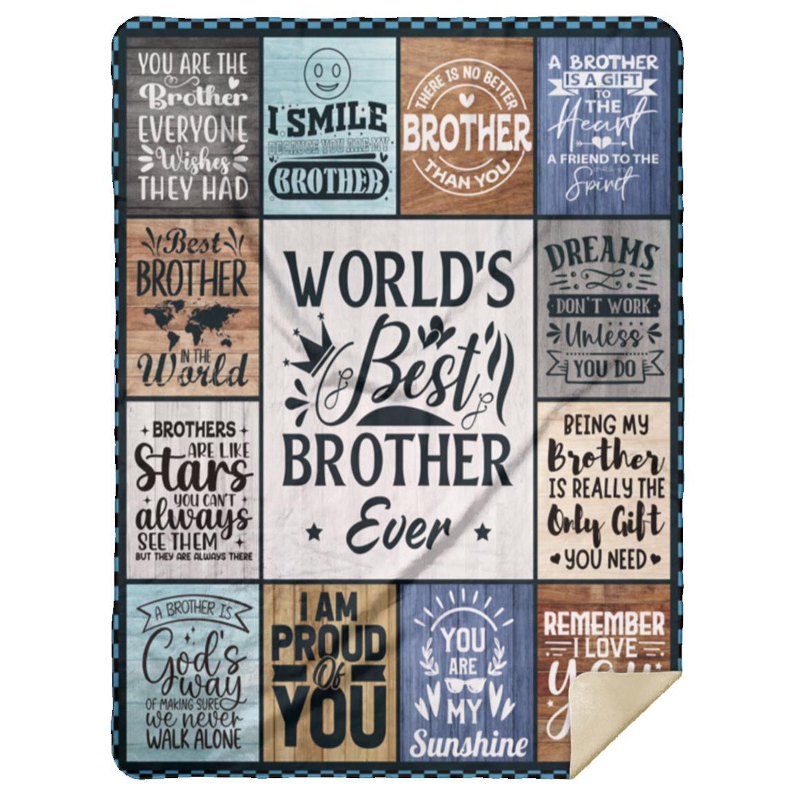 World's Best Brother Blanket | Birthday, Christmas, Valentine's Day Gift