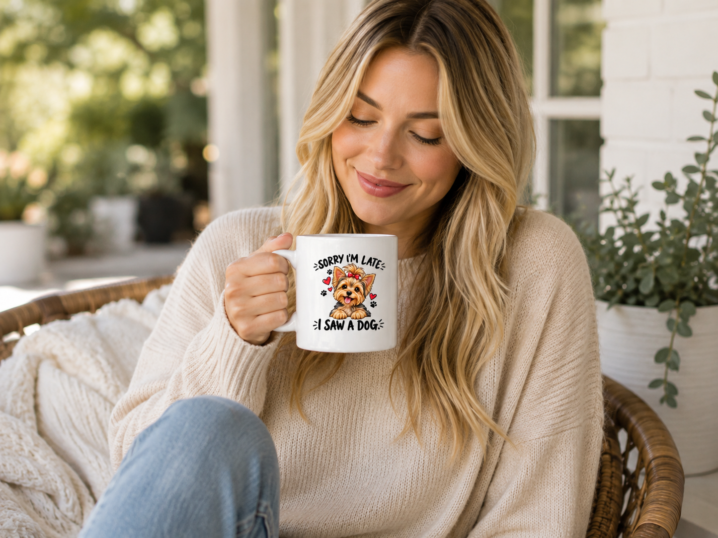 Yorkie Mug – Sorry I’m Late, I Saw a Dog