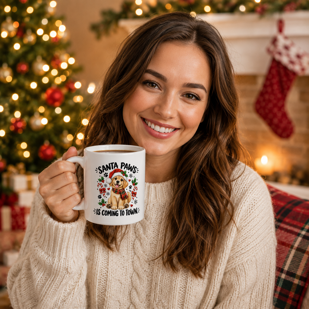 Santa Paws Is Coming to Town Mug – Christmas Dog Lover Gift