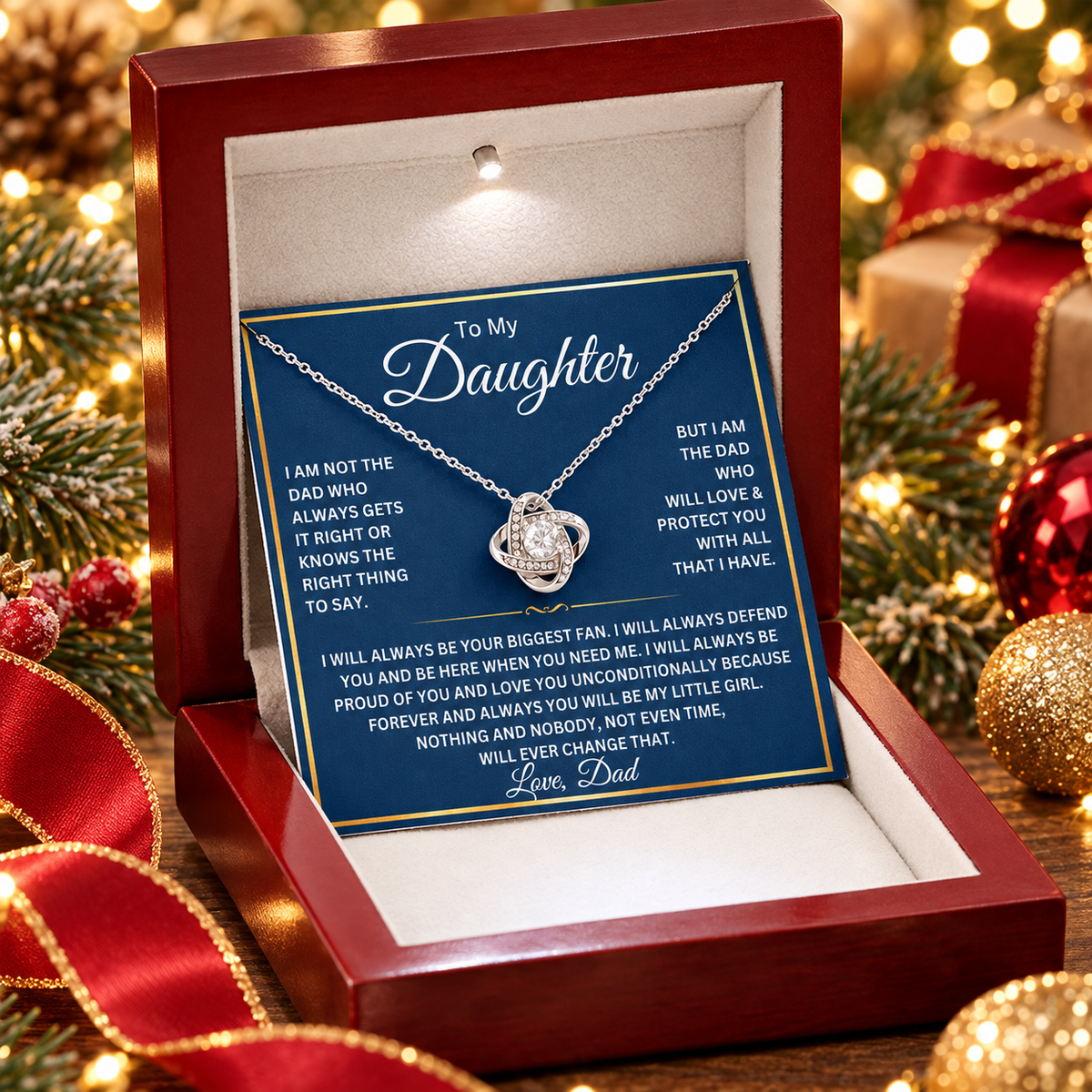 To My Beautiful Daughter Necklace Gift From Dad