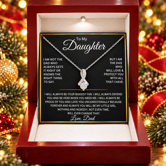 To My Beautiful Daughter Necklace – Gift From Dad