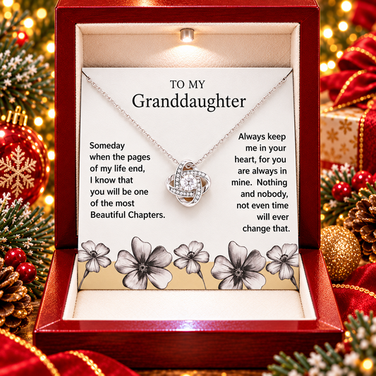To My Granddaughter | Love Knot Necklace | A Gift She’ll Treasure Forever
