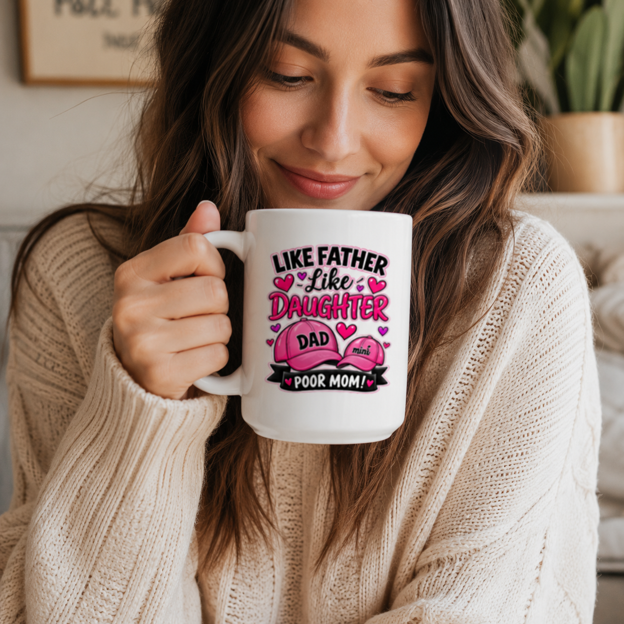 Like Father Like Daughter Funny 15 oz Mug