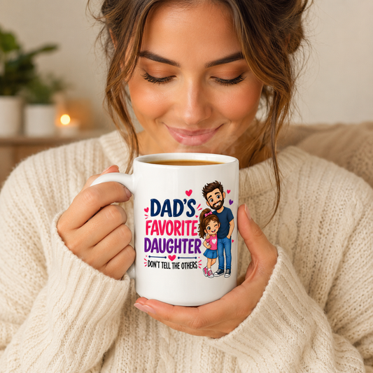 Dad’s Favorite Daughter Funny 15 oz Mug
