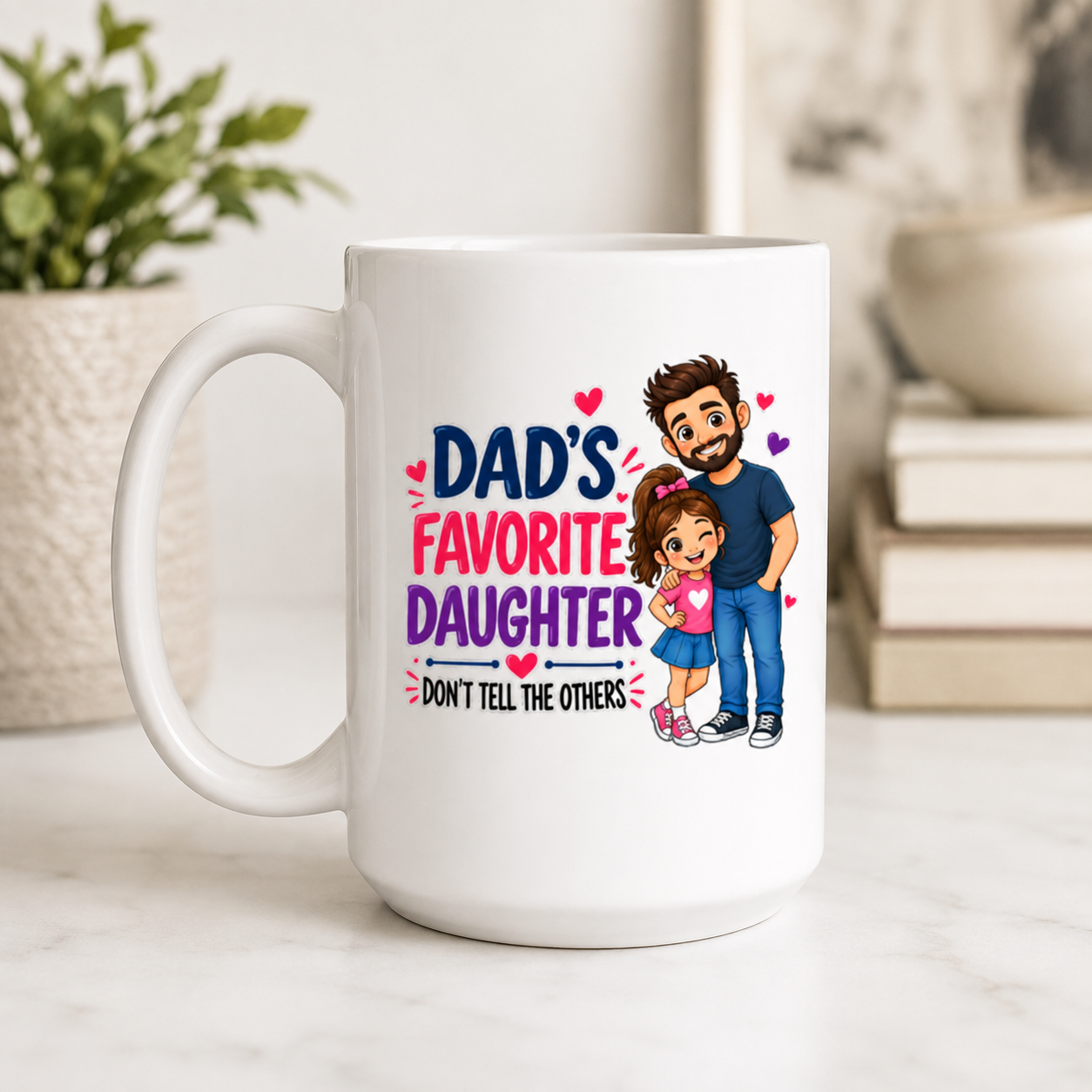 Dad’s Favorite Daughter Funny 15 oz Mug