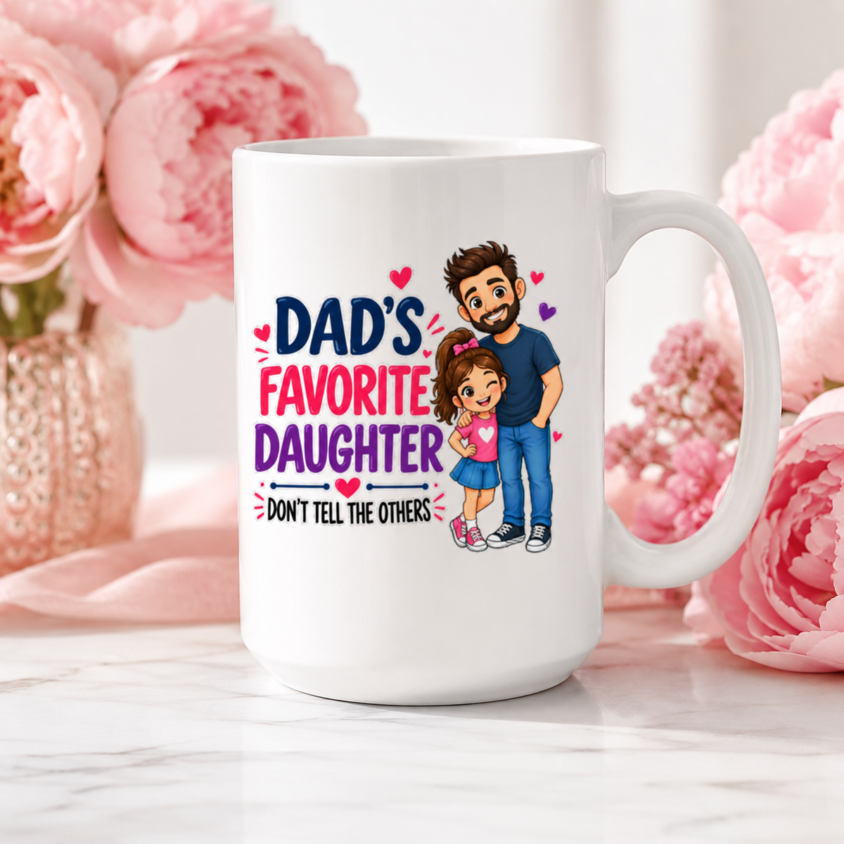 Dad’s Favorite Daughter Funny 15 oz Mug
