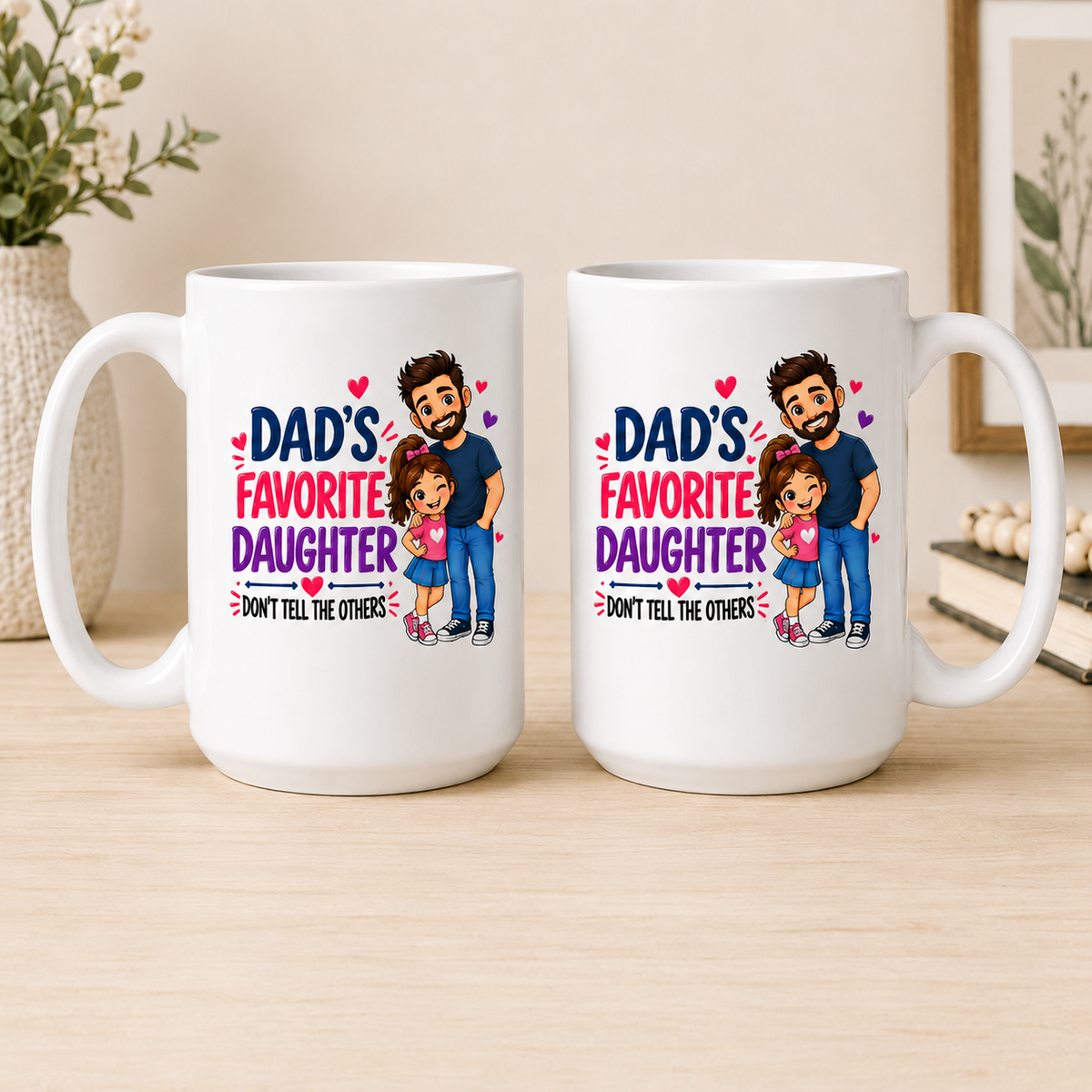 Dad’s Favorite Daughter Funny 15 oz Mug