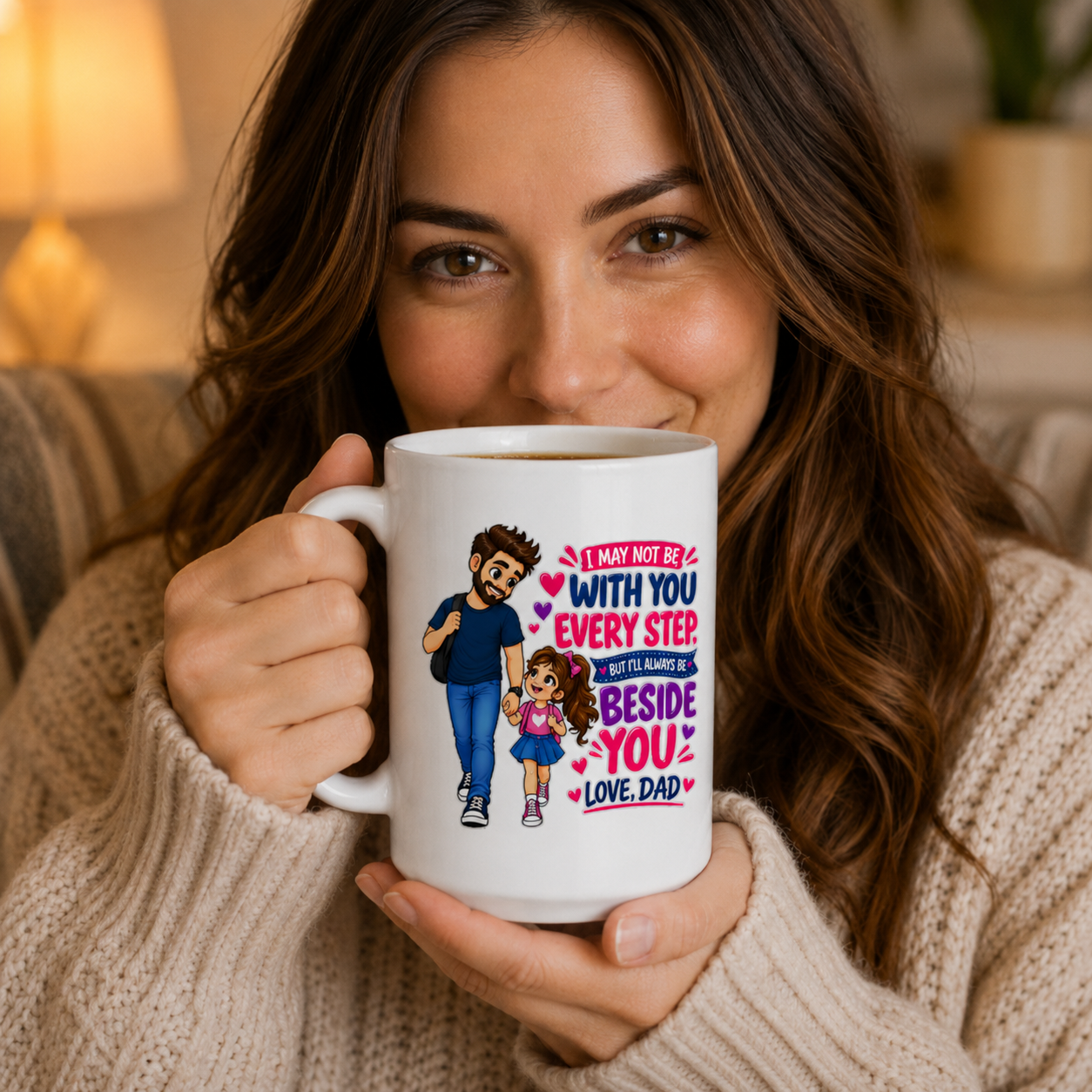 To My Daughter Always Beside You 15 oz Mug