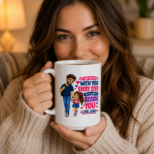 To My Daughter Always Beside You 15 oz Mug