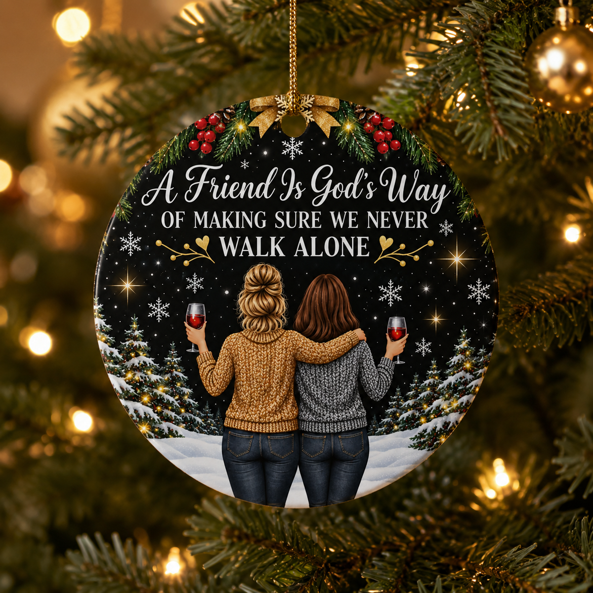 A Friend Is God’s Way Christmas Ornament