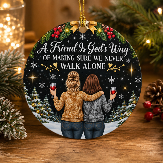 A Friend Is God’s Way Christmas Ornament