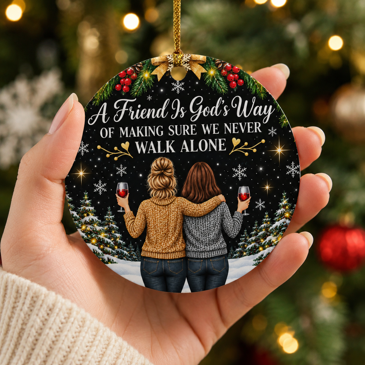 A Friend Is God’s Way Christmas Ornament
