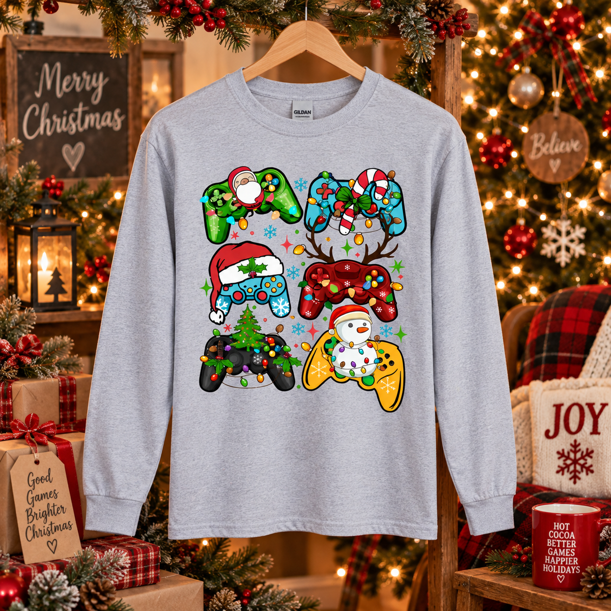 Retro Christmas Gaming Shirt | Gamer Gift for Kids