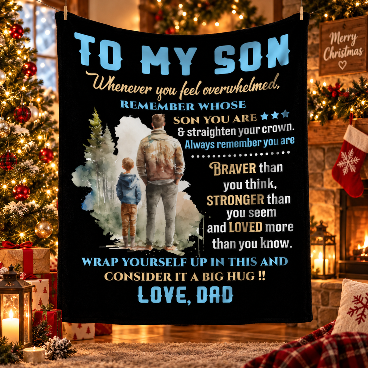 To My Son – When You Feel Overwhelmed Blanket