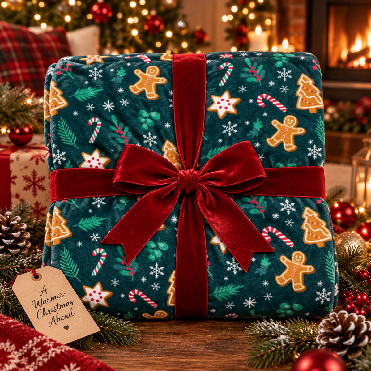 Ginger Bread Man Blanket | Christmas Gift