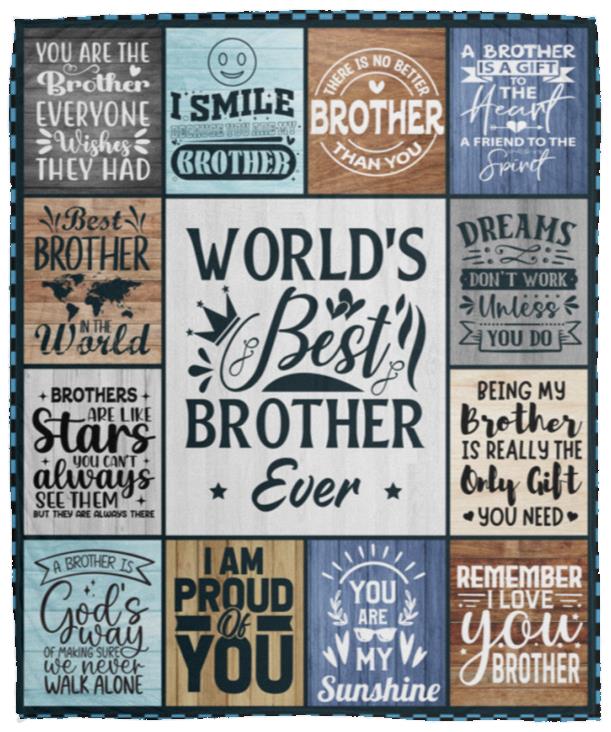 World's Best Brother Blanket | Birthday, Christmas, Valentine's Day Gift