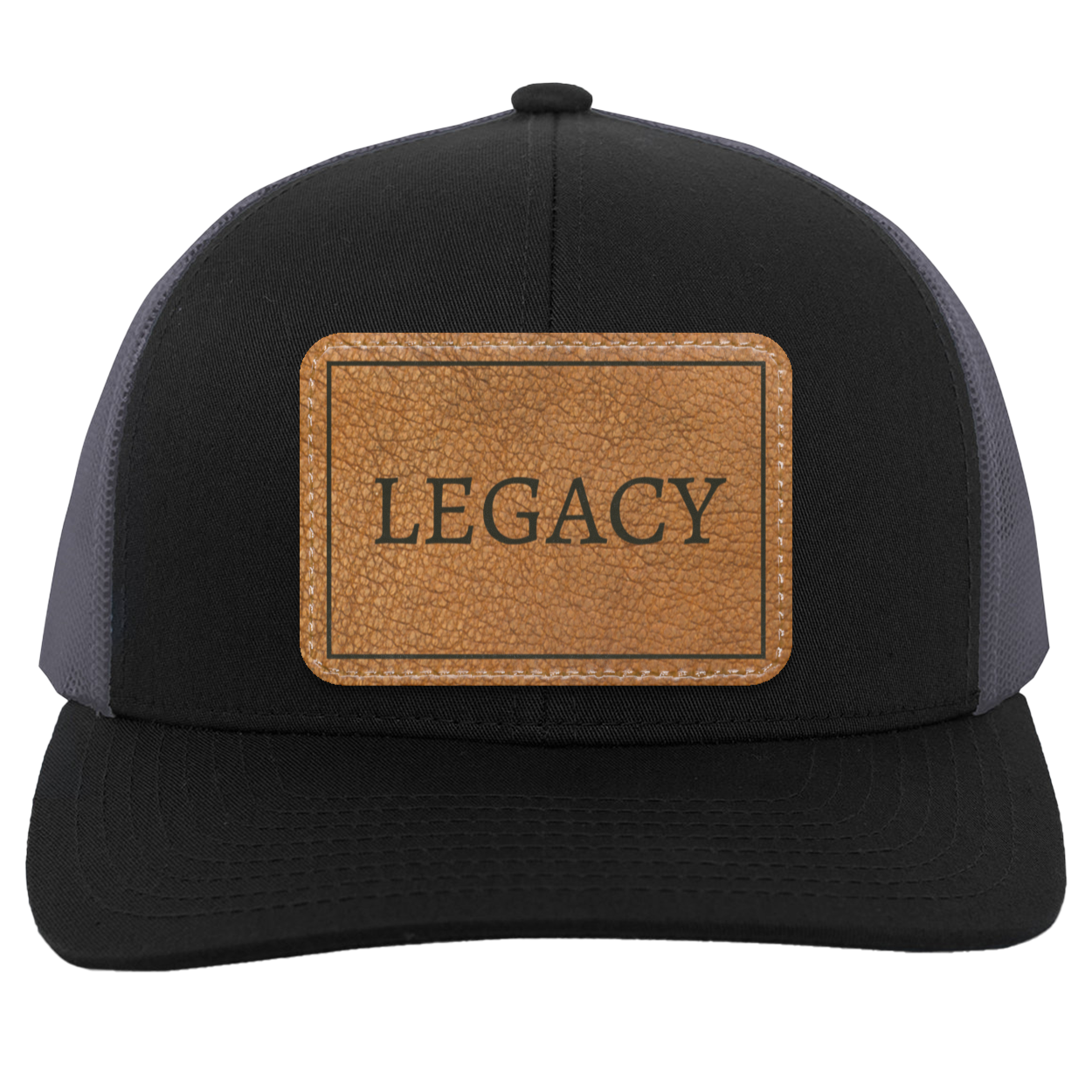 LEGACY -  Leather Trucker Snap Back - Patch