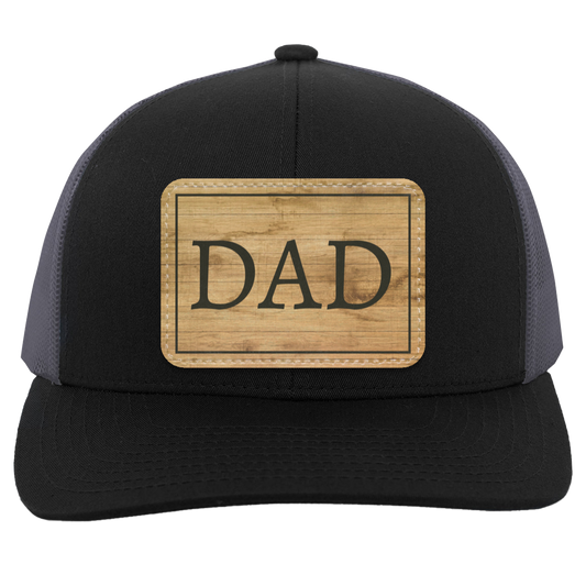Dad - Wooden Trucker Snap Back - Patch Hat