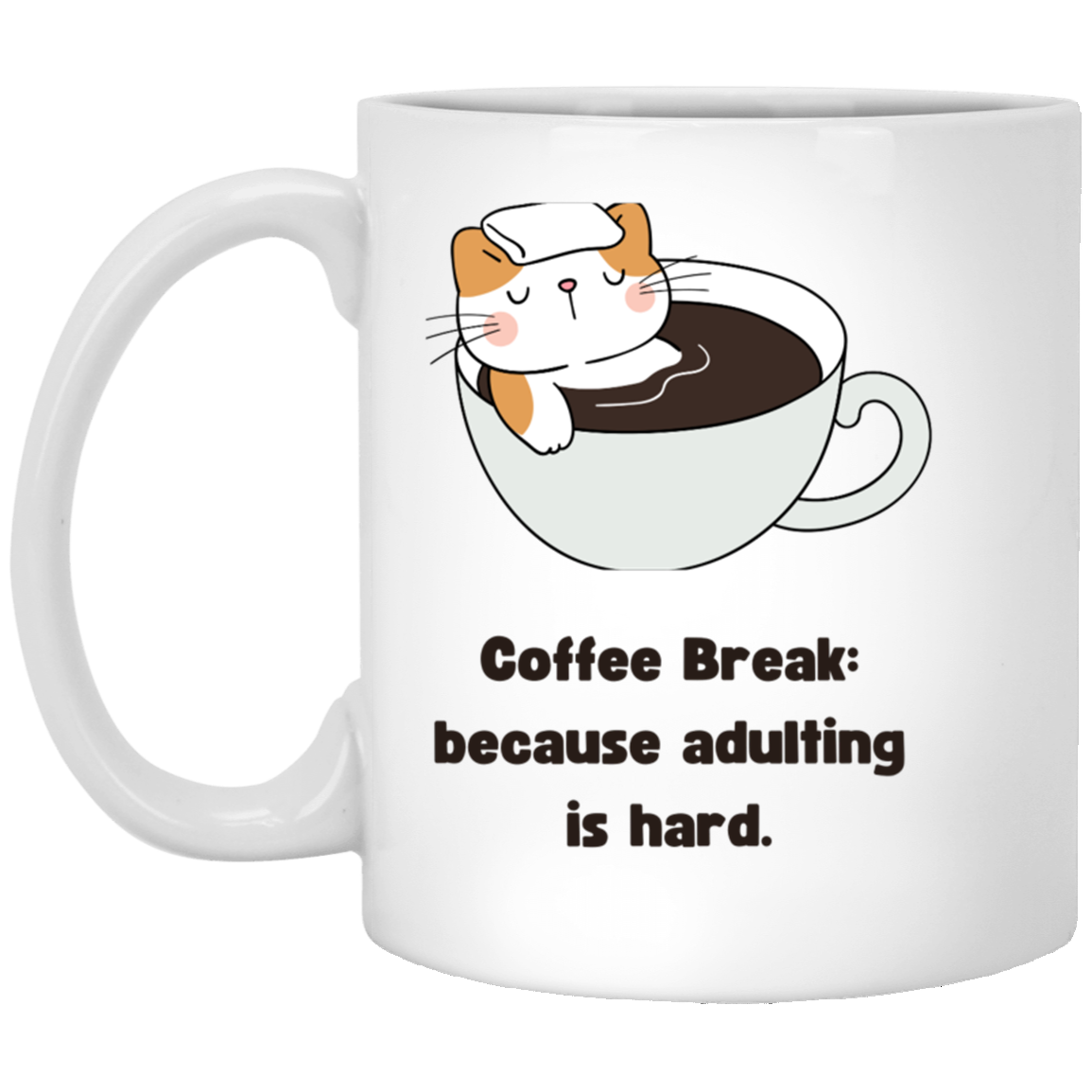 Coffee Break 11 oz. White Mug