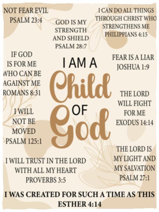 I Am A Child Of God | Valentine's Day, Birthday, Christmas, Special Occasions Gift