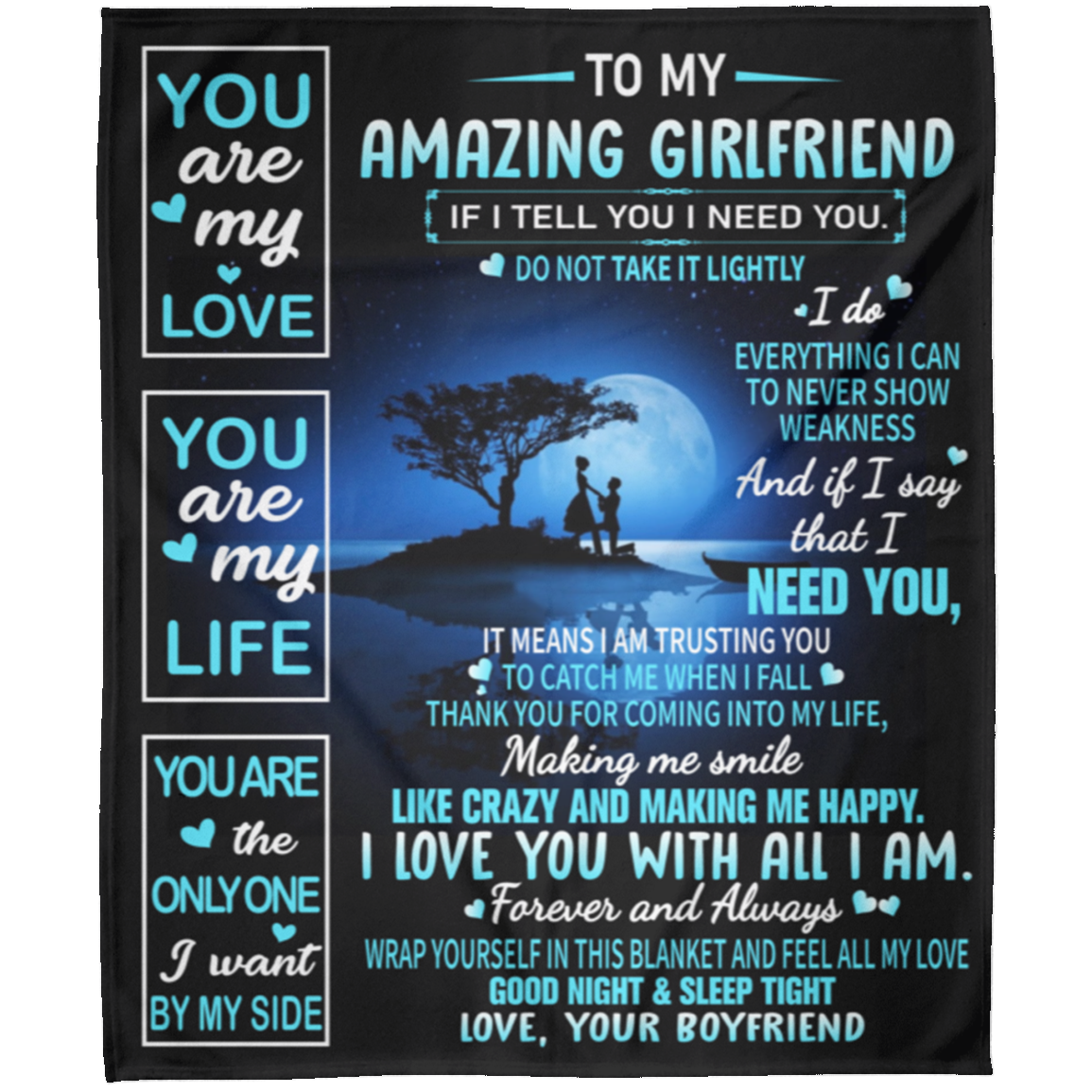 To My Amazing Girlfriend | You Are My Love |Arctic Fleece Blanket 50x60