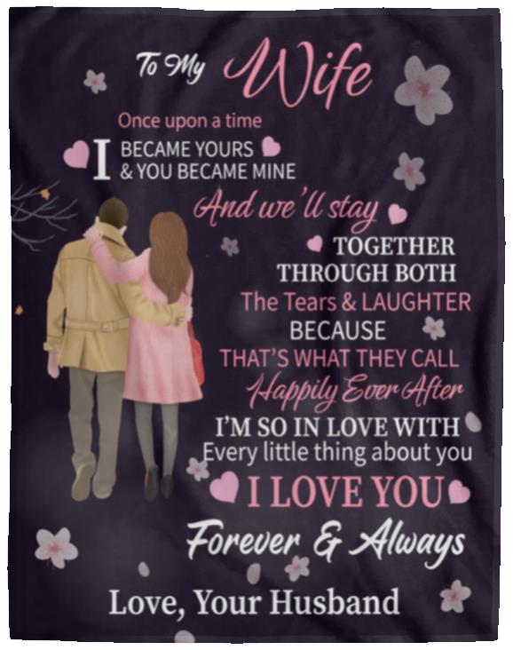 To My Wife, I'm So In Love With You Blanket, Christmas Gift, Birthday Gift, Valentine Day Gift