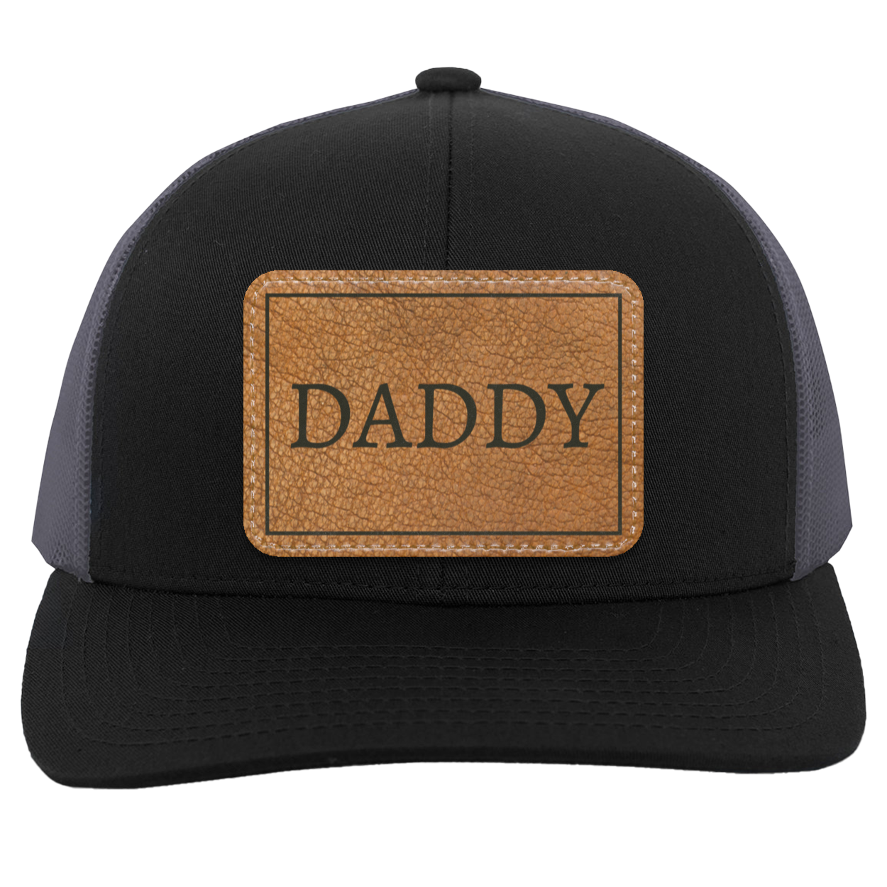 Daddy - Leather  Snap Back Trucker Patch Hat