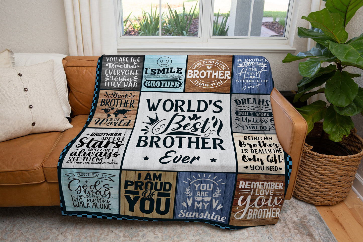 World's Best Brother Blanket | Birthday, Christmas, Valentine's Day Gift