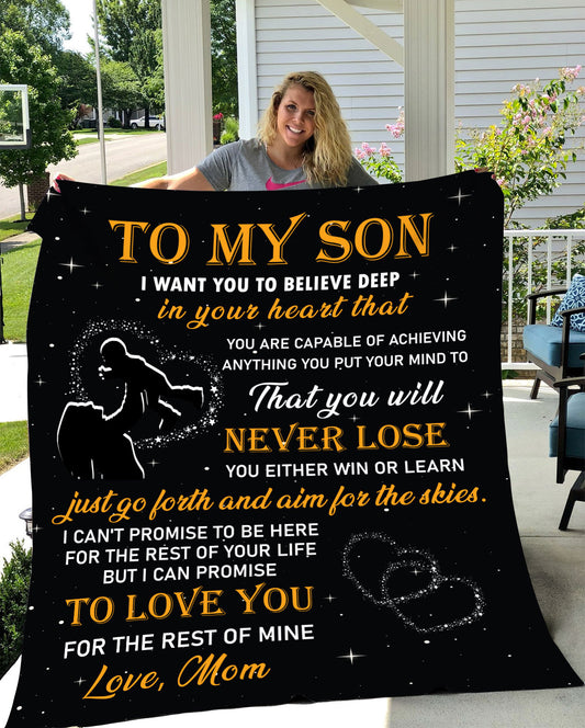 To My Son Blanket | Promise to Love You For the Rest of My Life | Birthday Gift, Special Occasions