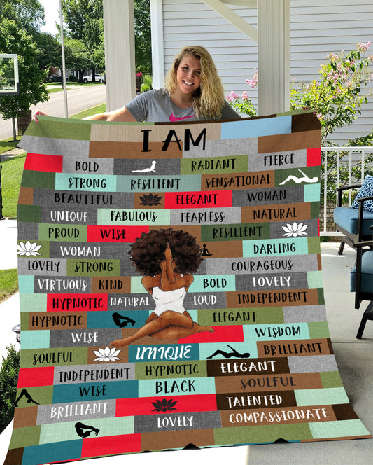 I Am | Fabulous, Radiant, Lovely | Arctic Fleece Blanket 50x60