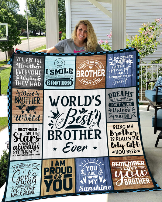 World's Best Brother Blanket | Birthday, Christmas, Valentine's Day Gift